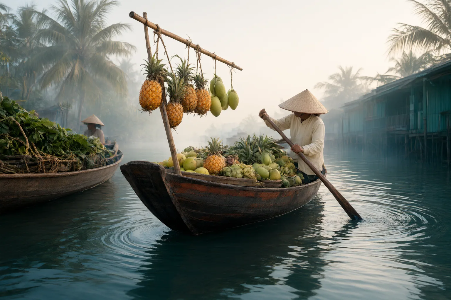 Editorial scene showing practical next steps for Before You Go: What to Expect at an Early-Morning Floating Market in Southern Vietnam