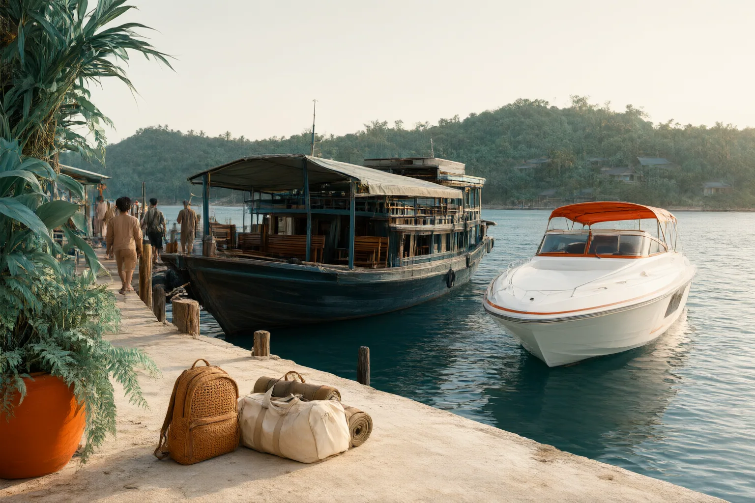 Original editorial hero image for Ferry Routes vs Speedboat Transfers for Vietnamese Island Trips