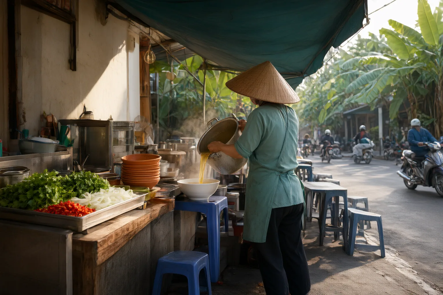 Editorial scene showing practical next steps for How to Choose Between Markets, Street Stalls, Family-Run Eateries, and Restaurants in Vietnam