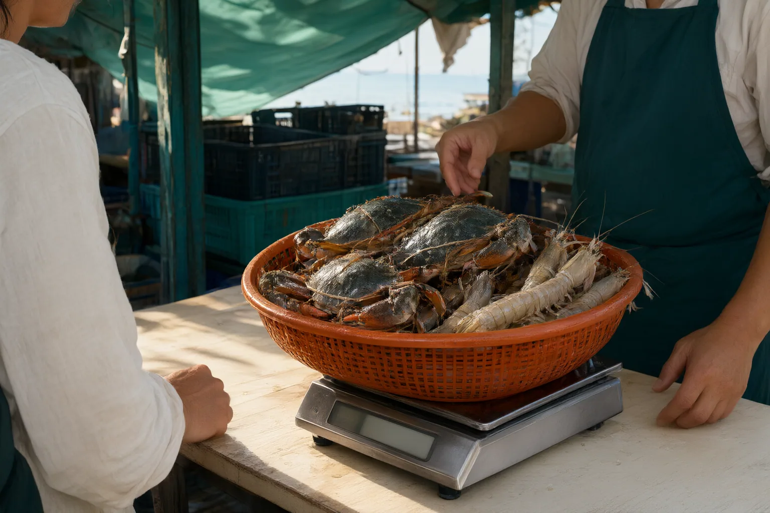 Editorial scene showing practical next steps for Ordering Seafood by Weight at Coastal Eateries in Vietnam