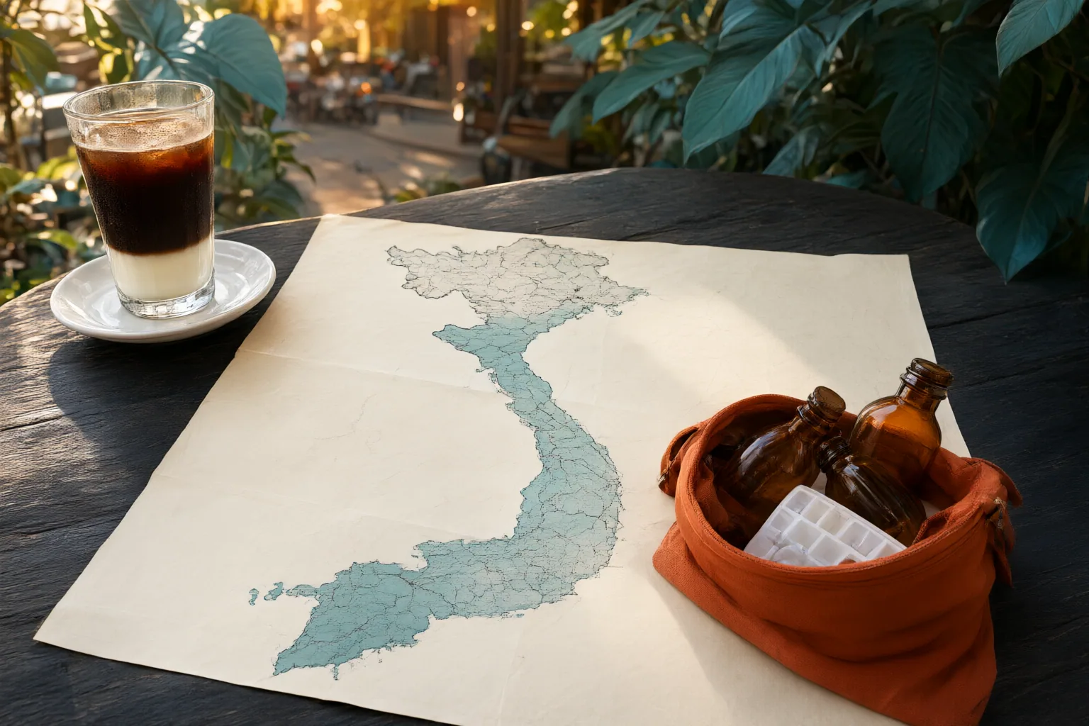 Editorial scene showing practical next steps for Vietnam Geography and Pre-Trip Health Planning for First-Time Travelers