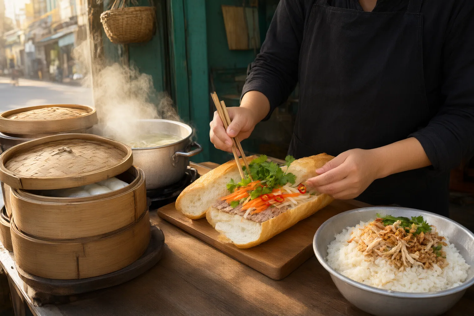 Editorial scene showing practical next steps for Vietnamese Breakfast Dishes: How to Recognize Them and When to Find Them